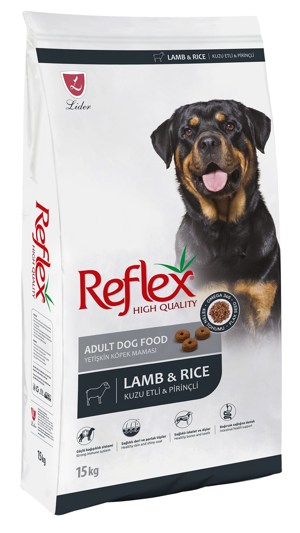 Reflex Kuzulu Pirinçli Yetişkin Köpek Maması 15 Kg