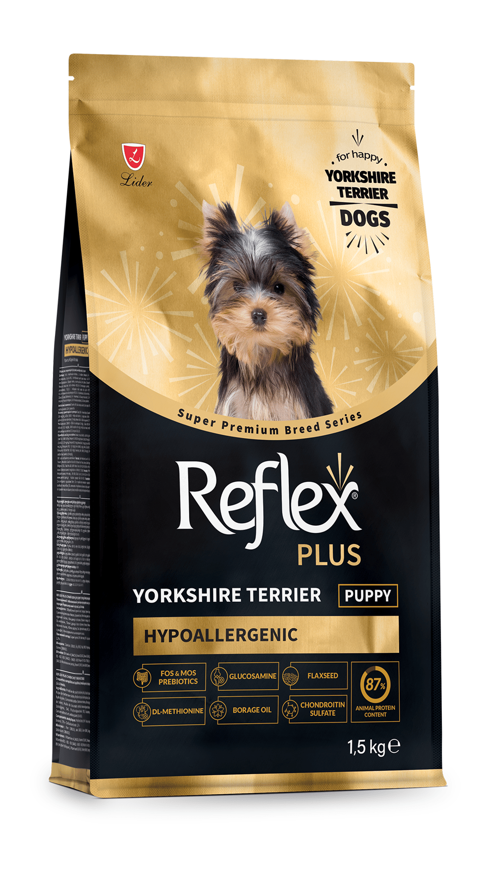 Reflex Plus HypoAllergenic Yorkshire Terrier Yavru Köpek Maması 1,5kg
