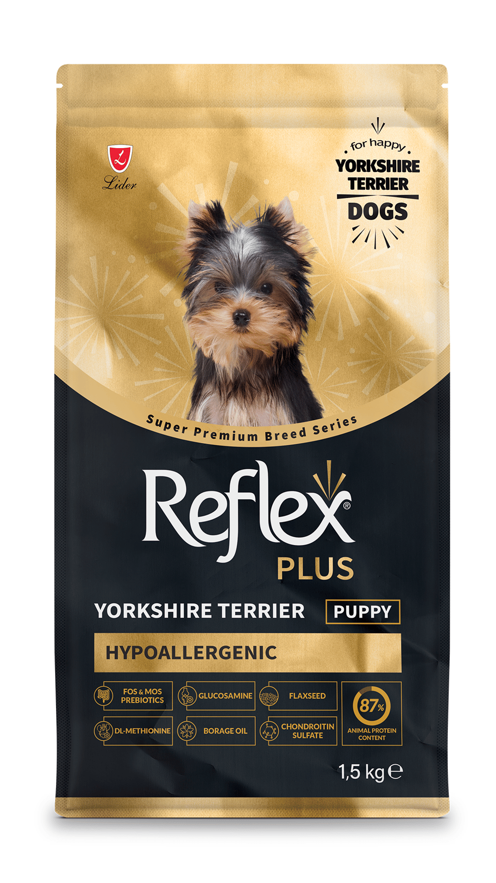 Reflex Plus HypoAllergenic Yorkshire Terrier Yavru Köpek Maması 1,5kg