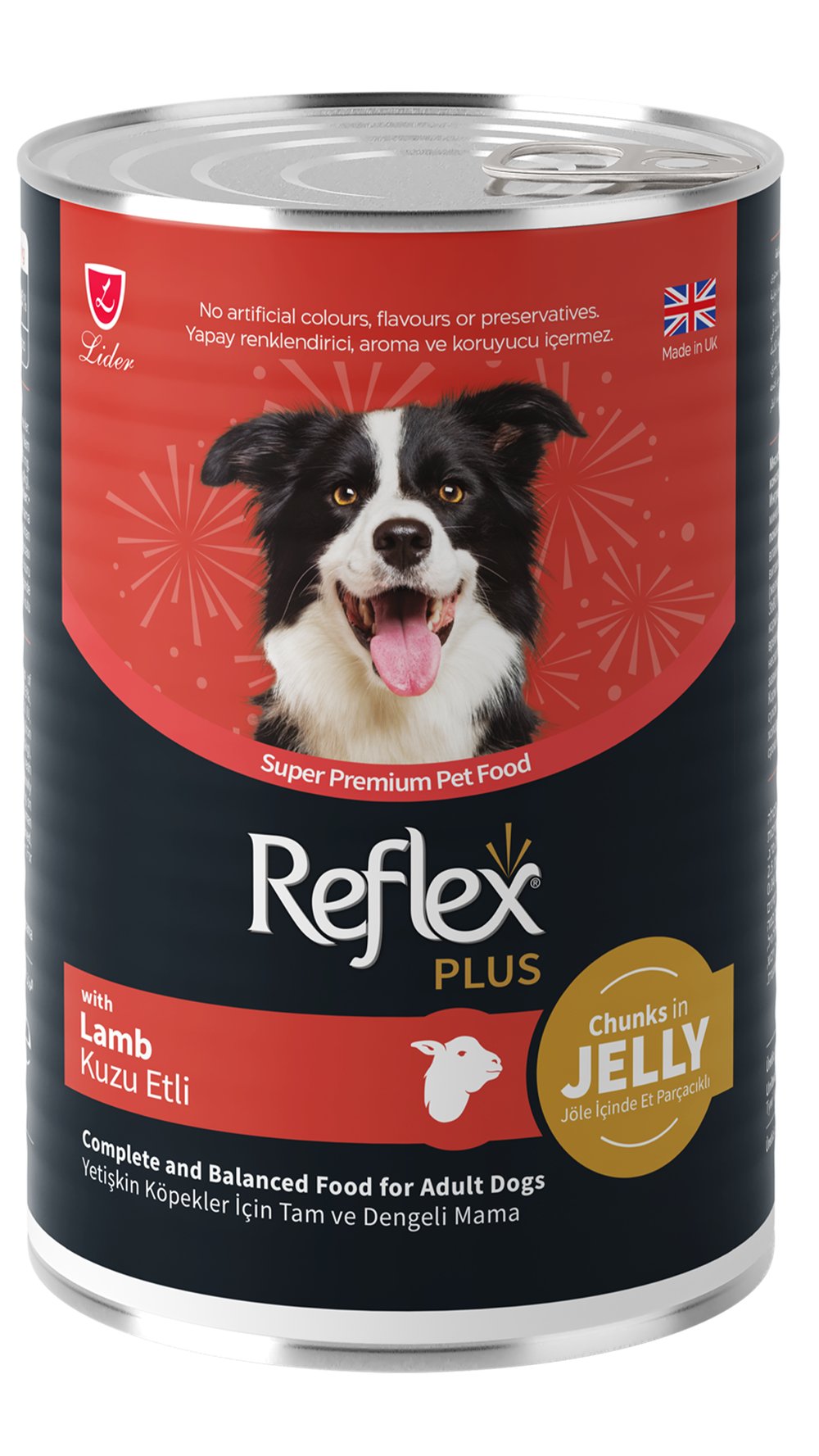 Reflex Plus Kuzu Etli Yetişkin Köpek Konservesi 400gr