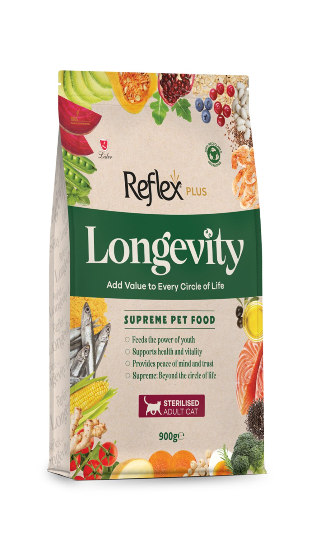 Reflex Plus Longevity Hipoalerjenik Kısırlaştırılmış Kedi Maması 900gr
