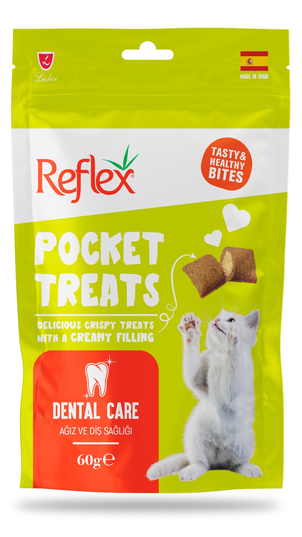 Reflex Pocket Treats Ağız ve Diş Sağlığı Yetişkin Kedi Ödül Maması 60 Gr