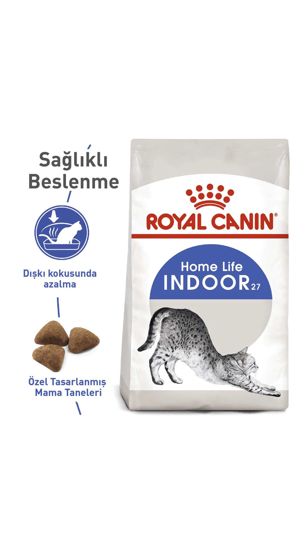 Royal Canin Indoor 27 Ev Kedileri için Yetişkin Kedi Maması 2 Kg