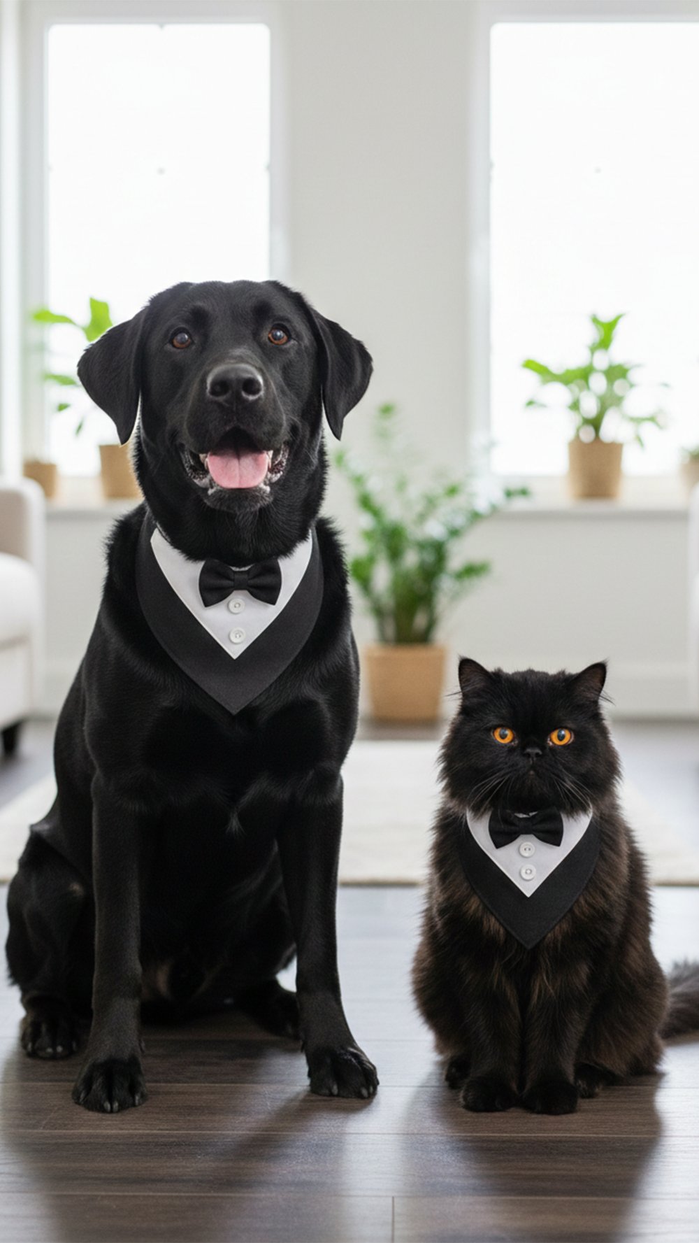 Kedi ve Köpek Siyah Smokin Tasma