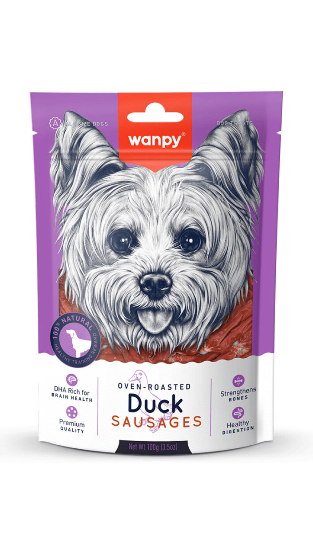 Wanpy Ördek Etli Sosis Köpek Ödül Maması 100gr