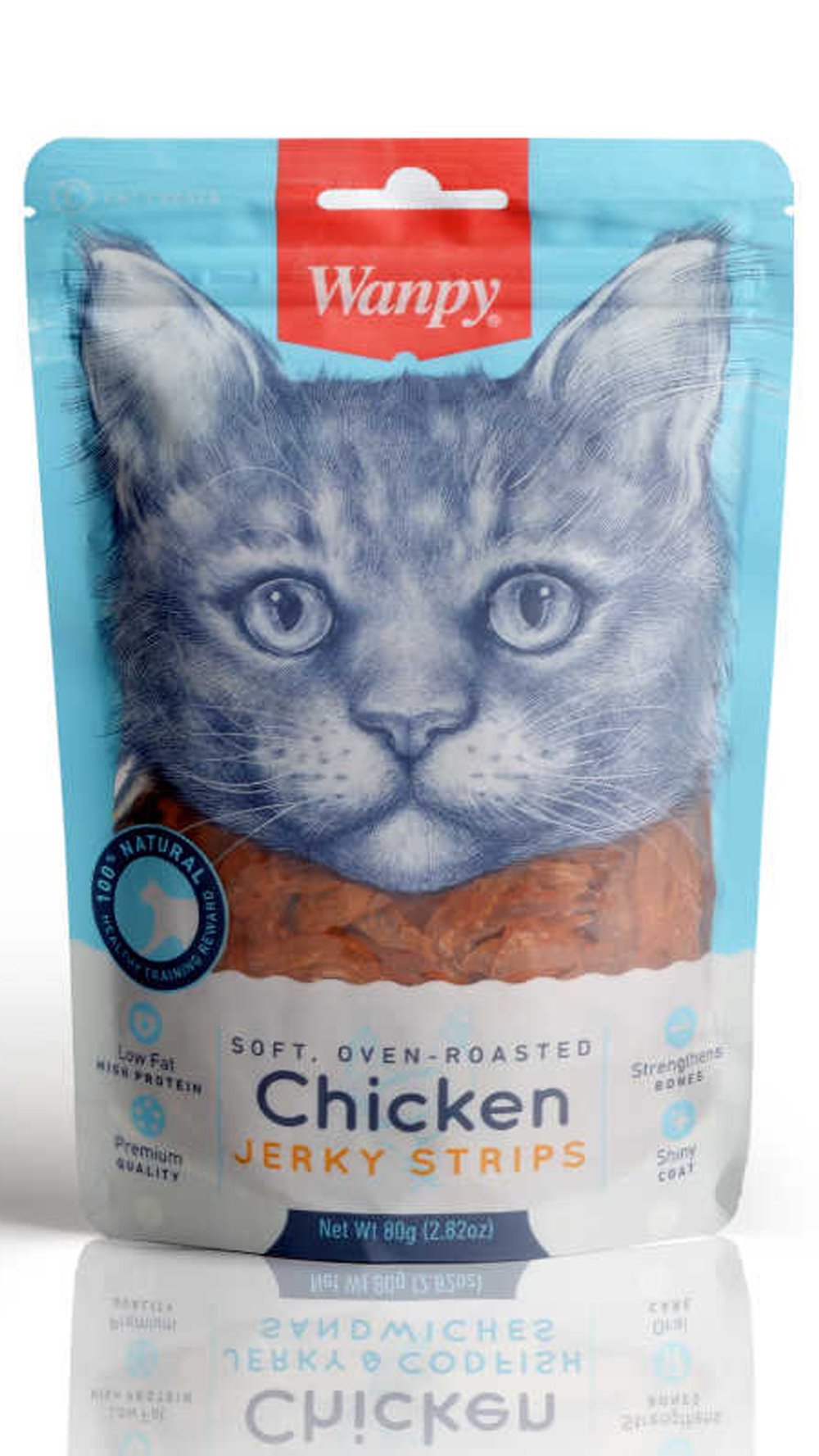 Wanpy Oven Roasted Tavuklu Yumuşak Taneli Kedi Ödül Maması 80gr