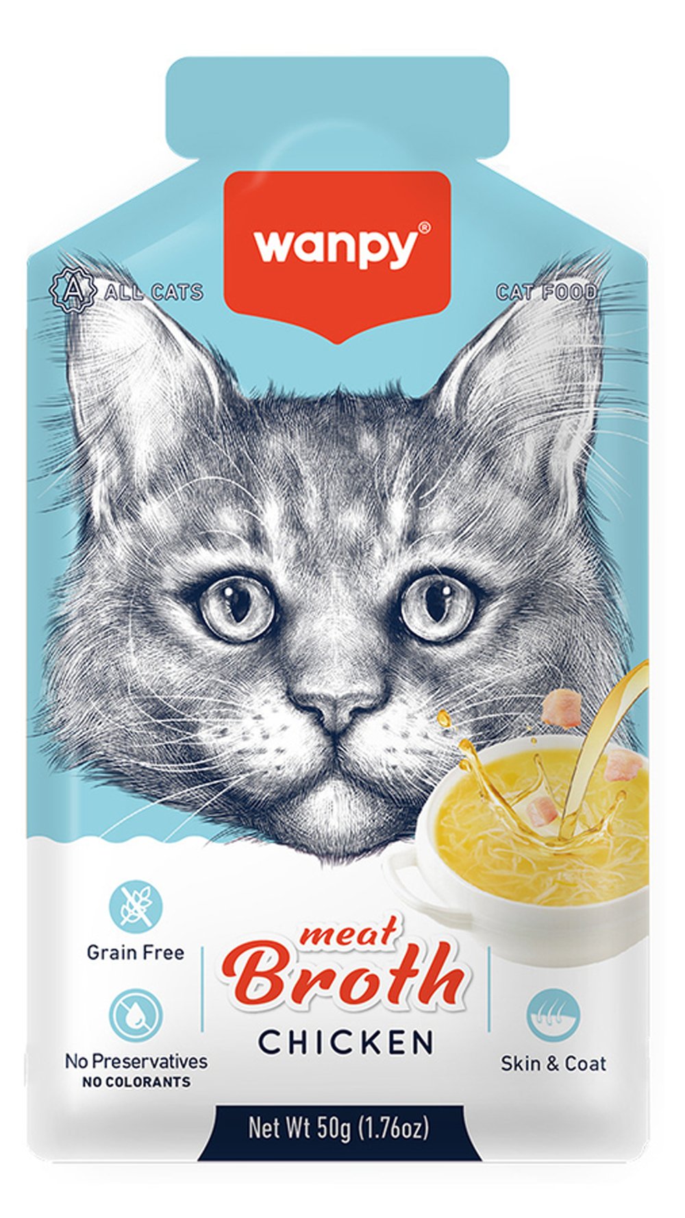 Wanpy Tavuk Etli Tahılsız Kedi Çorbası 50gr