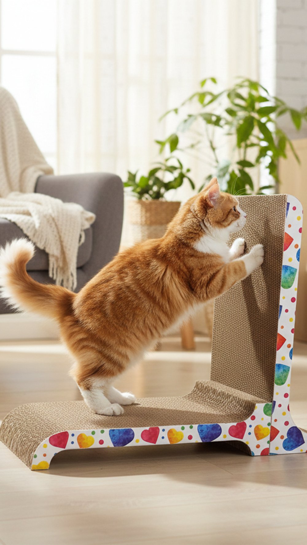 Zefir Karton Kedi Tırmalama 43,5x21x9 cm