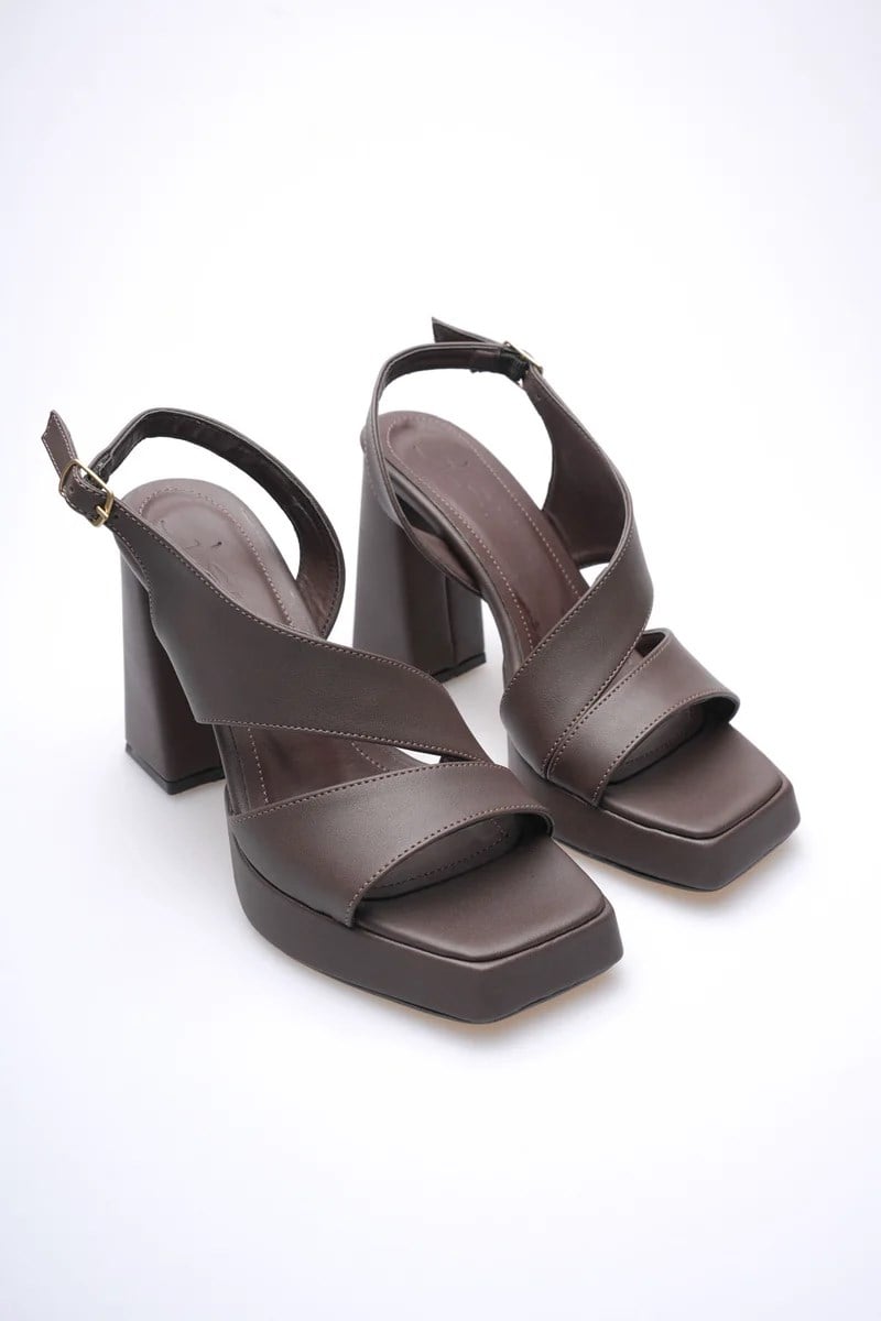 Acı Kahve Kadın Topuklu Platform Sandalet TR12MY04E