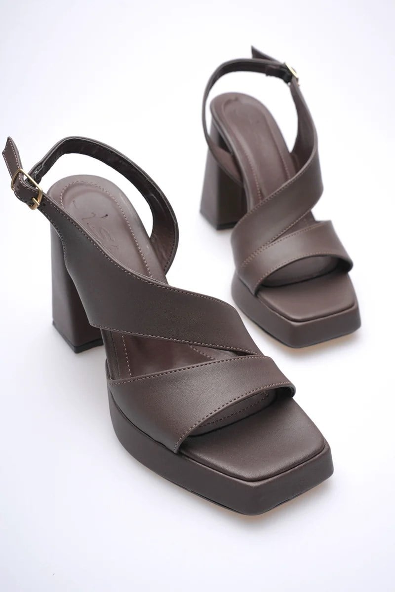 Acı Kahve Kadın Topuklu Platform Sandalet TR12MY04E