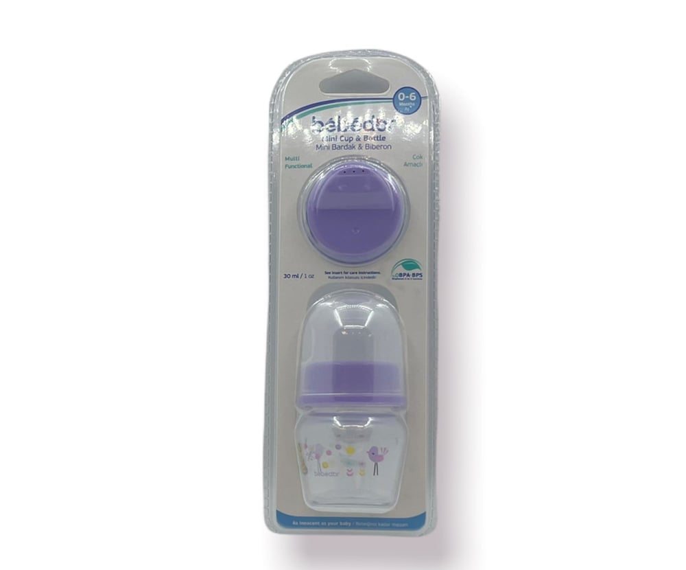 Bebedor Mini Bardak & Biberon 0-6 Ay 30 ML - Mor