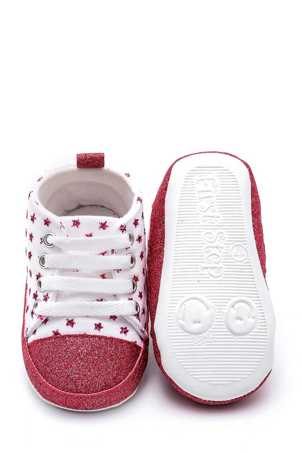 First Step Simli Yıldızlı Patik - Pembe 12-16 Ay / No.19