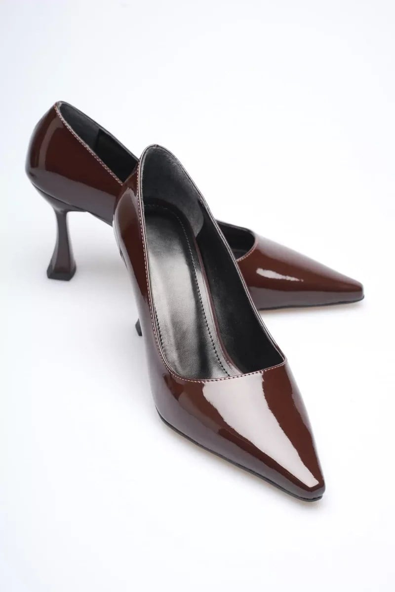 Kadın Rugan Acı Kahve Stiletto TR08MS27M