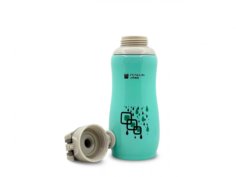Sema Baby Penguen Kilitli Paslanmaz Çelik Bebek Termosu 600 Ml - Mavi