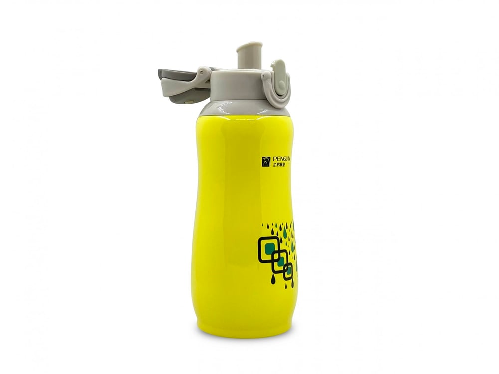 Sema Baby Penguen Kilitli Paslanmaz Çelik Bebek Termosu 600 Ml - Sarı