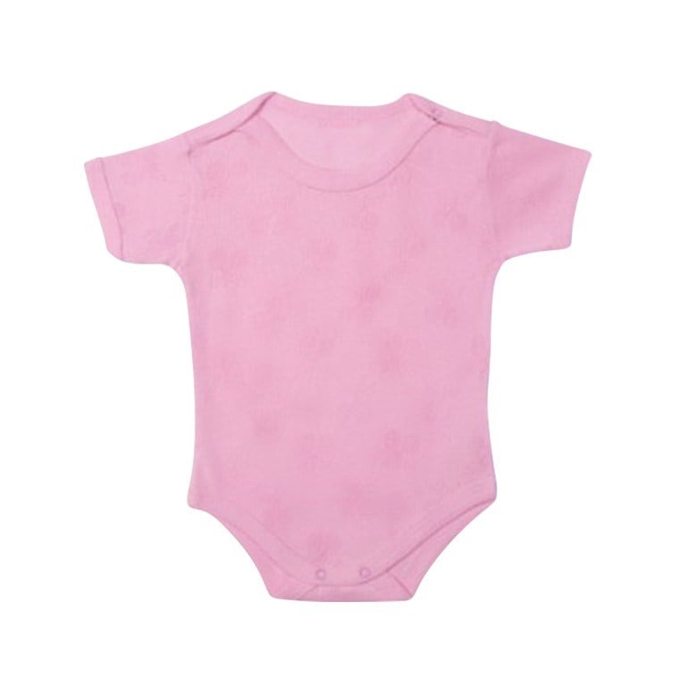Sevi Bebe Jakarlı Yarım Kollu Body - Pembe 12 Ay