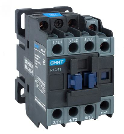 NXC-40 220V AC bobinli 3 kutuplu kontaktör 18,5kW 40A (AC-3) 1NA+1NK yardımcı kontaklı