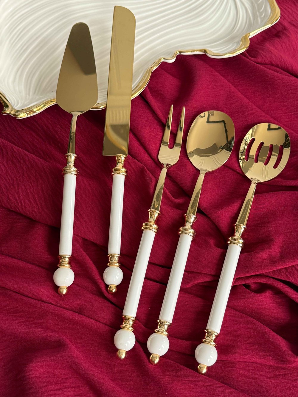 Antique Gold Servis Kaşık Seti 5'Li