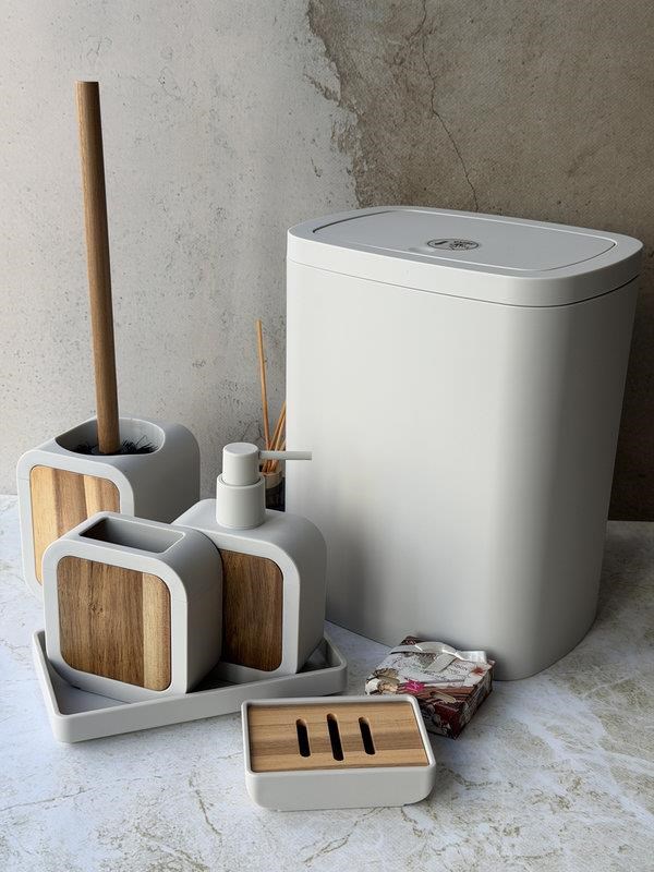 Banyo Seti 6 Parça Krem Akrilik Miranda