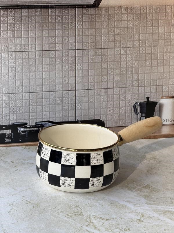 Emaye Sos Tavası Dama Kaçerol 15cm