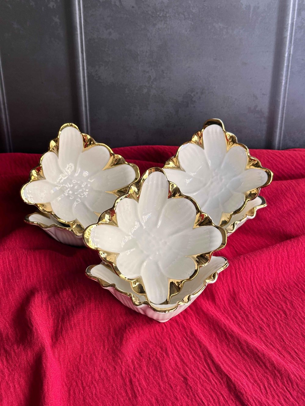 Flora Gold Kare Kase Seti 6 'Lı