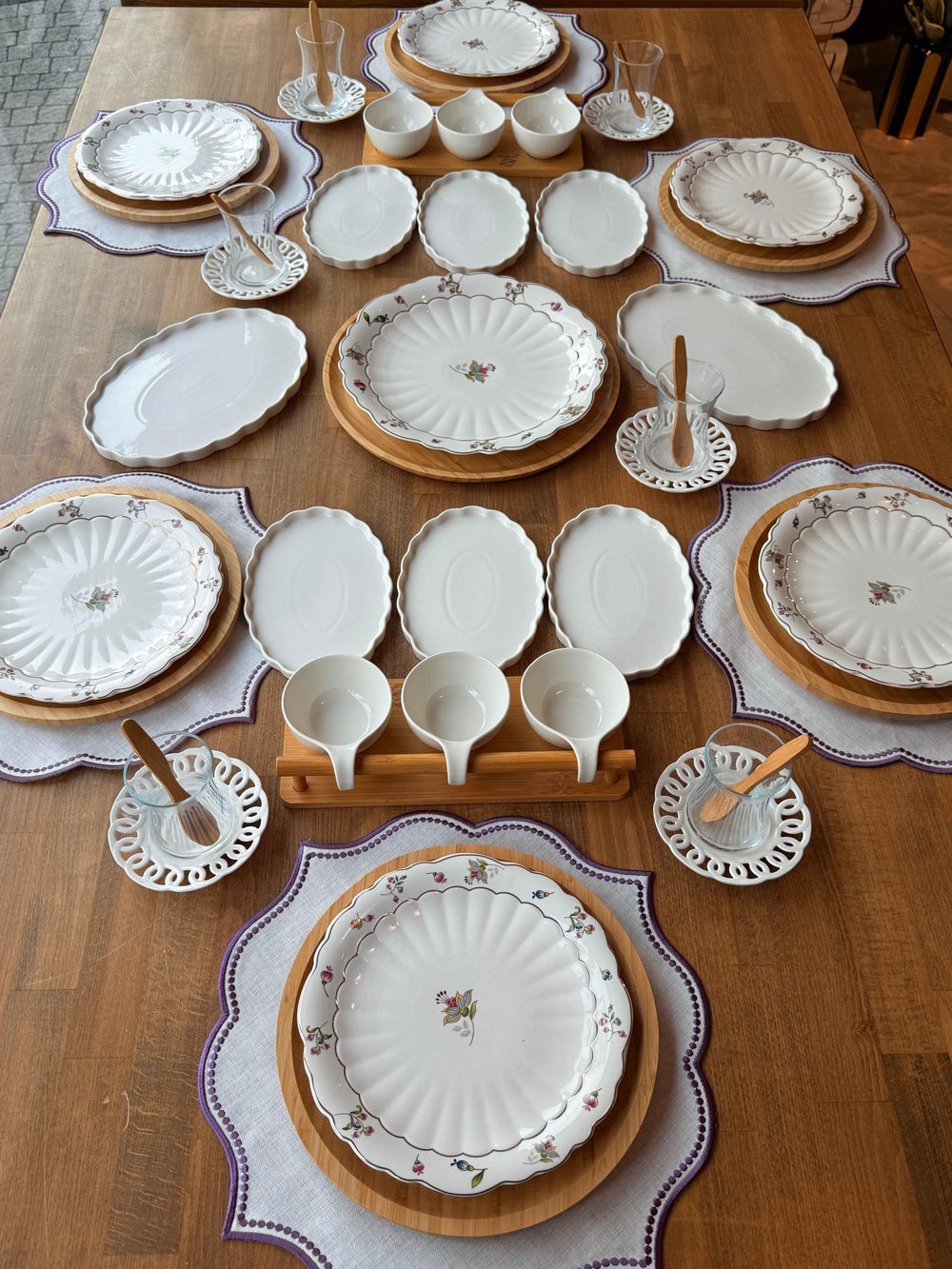 Kahvaltı Takımı Luna Flower 54 Parça 6 Kişilik