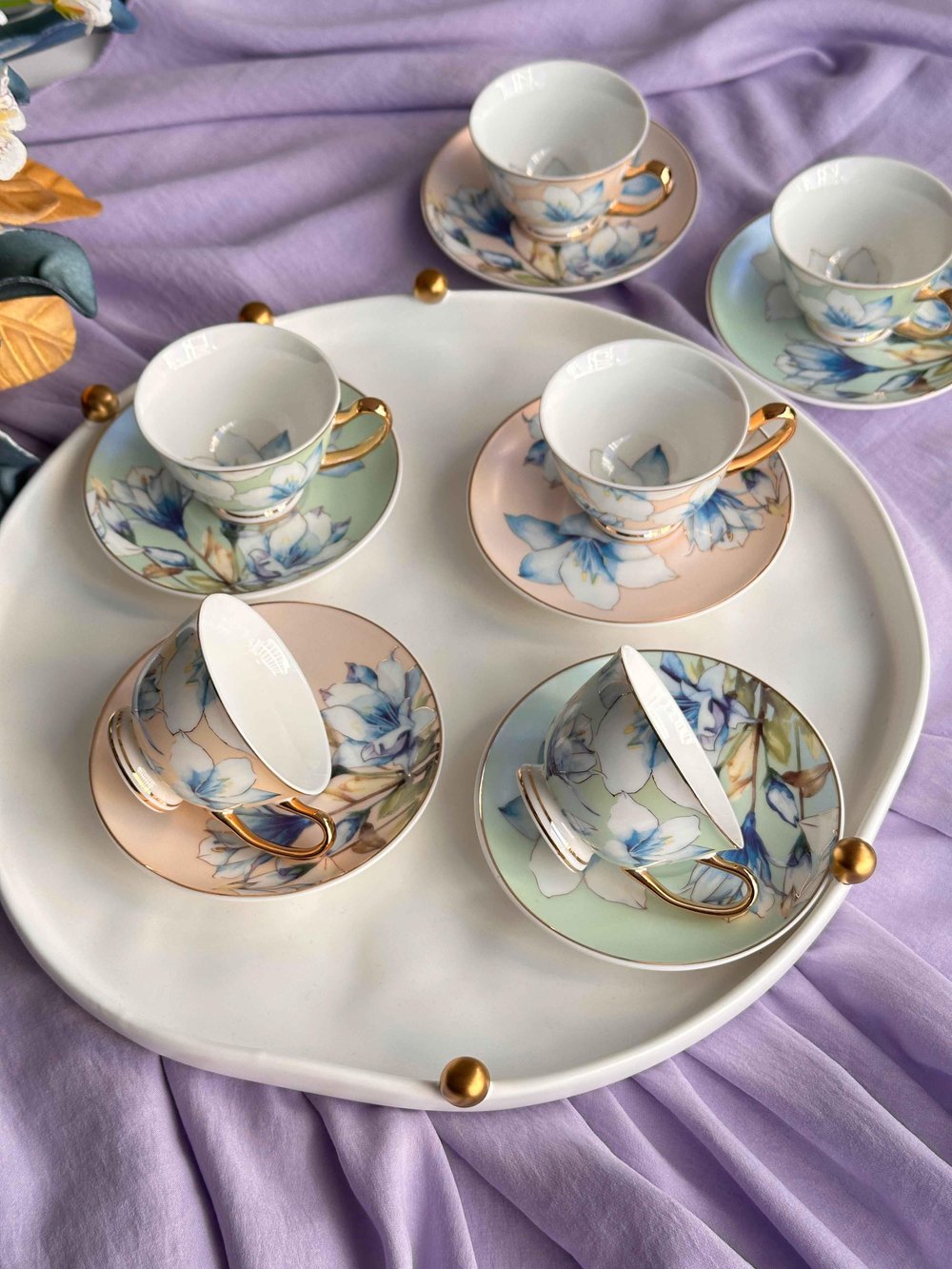 Pansy 6'Lı Kahve Fincanı Seti 