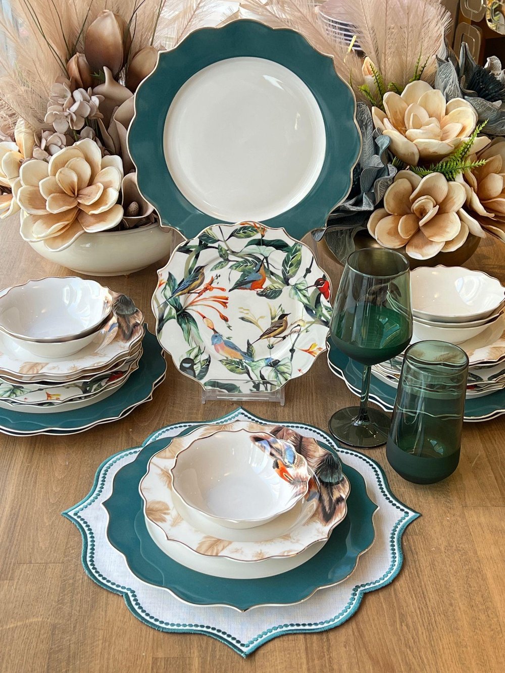Pink&More Yemek Takımı Green Amazon 24 Parça 6 Kişilik