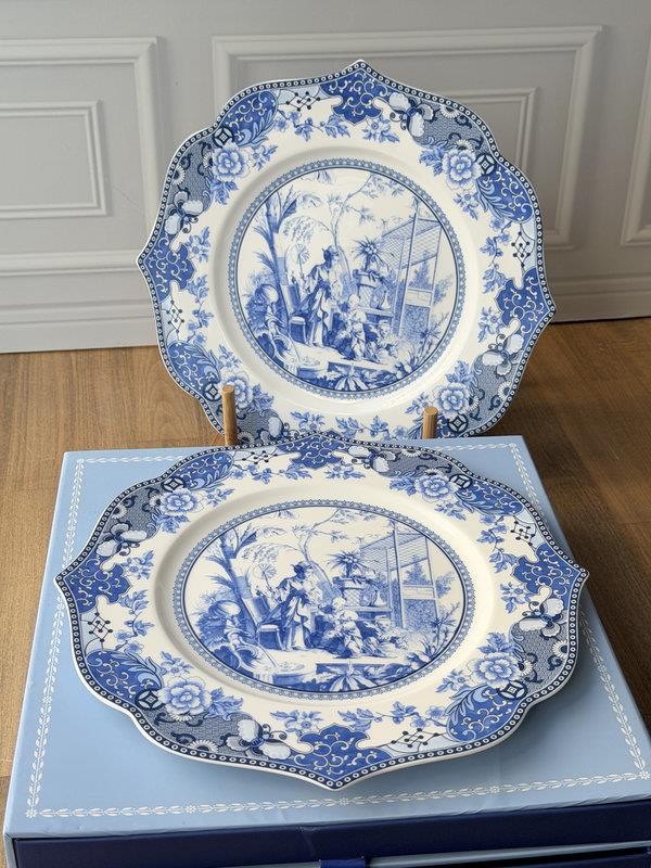 Porselen Servis Tabak 2'li 28 cm Blue Garden