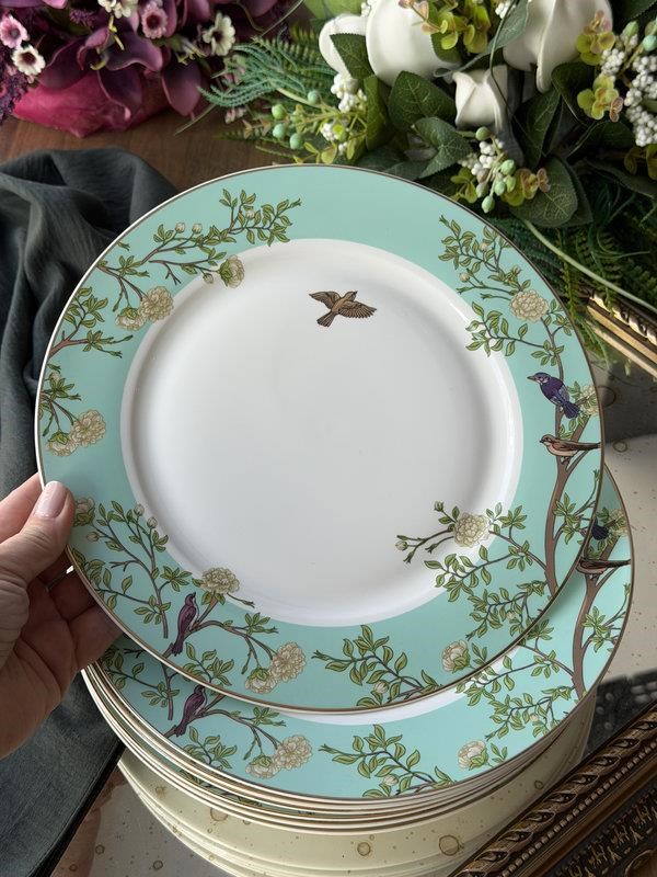 Porselen Servis Tabak 6'lı 26cm Secret Garden