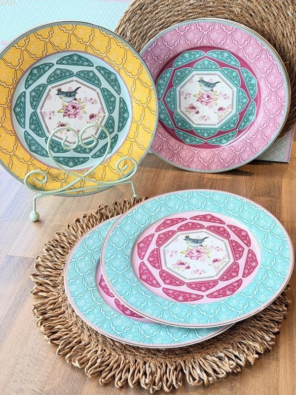Porselen Servis Tabak 6'lı 27cm Qush Mix
