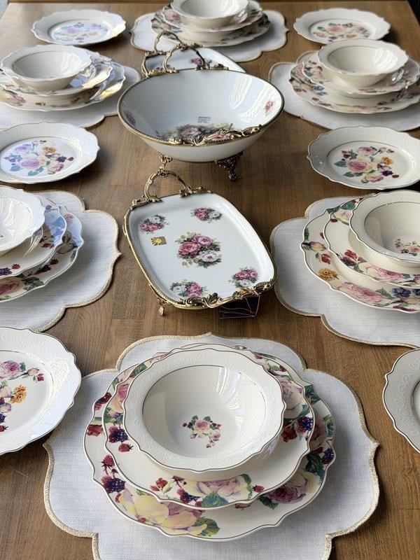 Porselen Yemek Takımı 6 Kişilik 33 Parça Rose