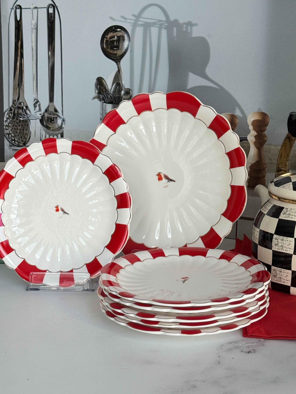 Red Pink Pasta Tabak 7'li