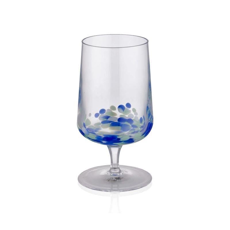 The Mia El Boyaması Mavi&Yeşil Kadeh 350 Ml-6'lı