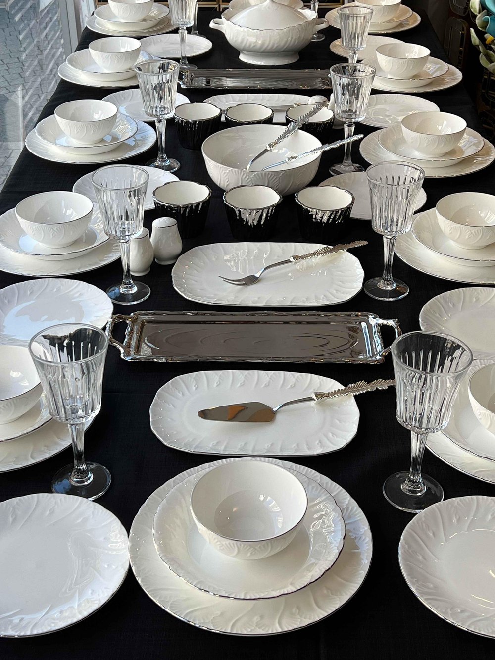 Yemek Takımı Elegance  Silver 83 Parça 12 Kişilik