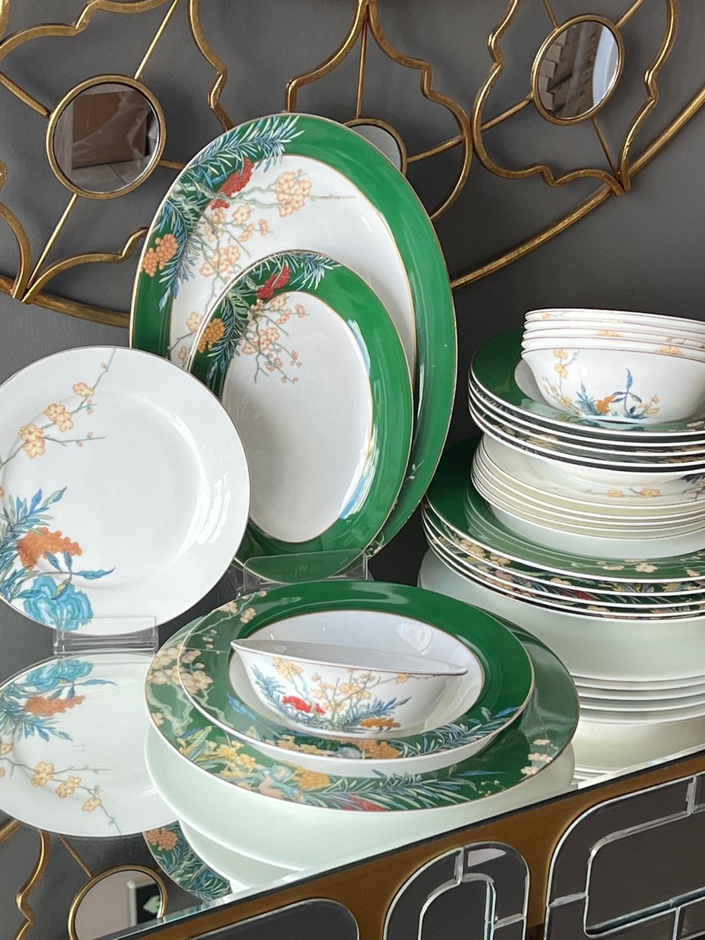 Yemek Takımı Floral Green 27 Parça 6 Kişilik