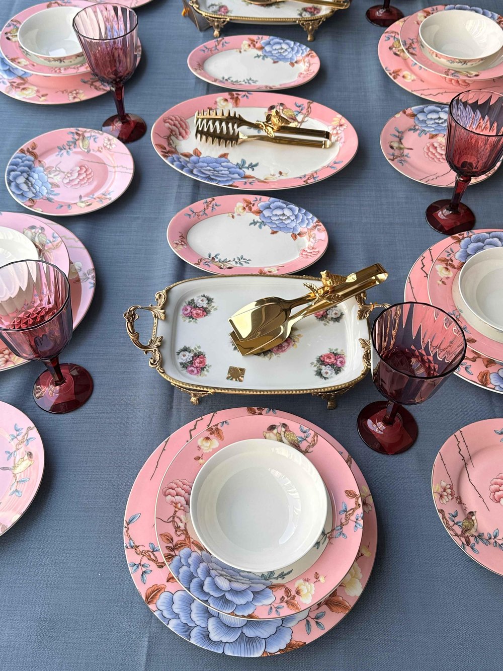Yemek Takımı Floral Pink 38 Parça 6 Kişilik