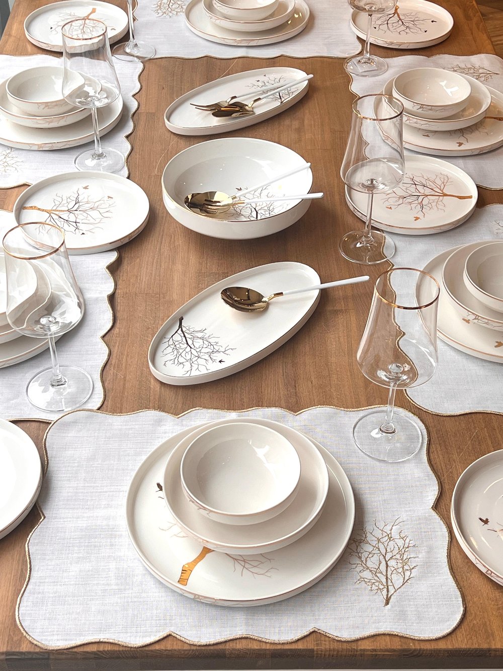 Yemek Takımı Modern Arbol Bird 44 Parça 6 Kişilik