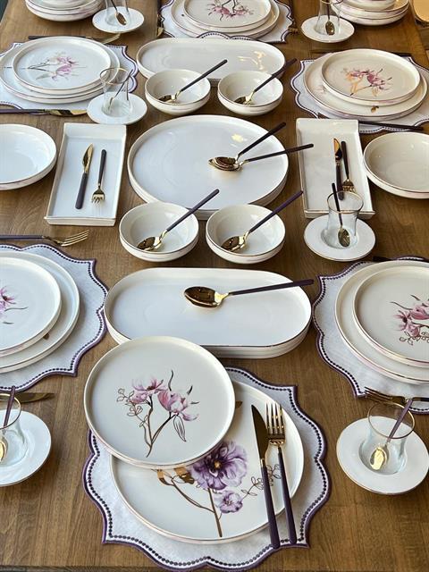 Yemek Takımı Modern Violet 83 Parça 6 Kişilik