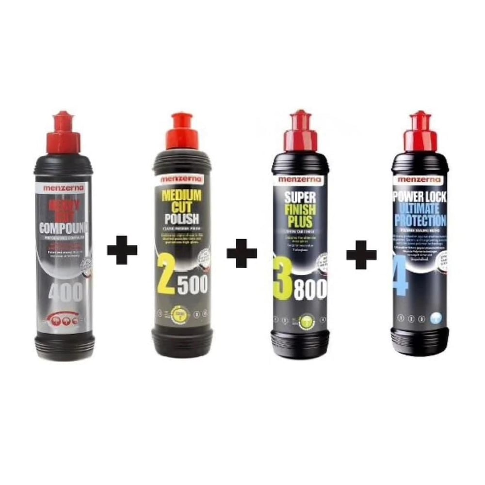 Menzerna Pasta Hare Boya Koruma Seti 250 ML -400-2500-3800-POWER LOCK