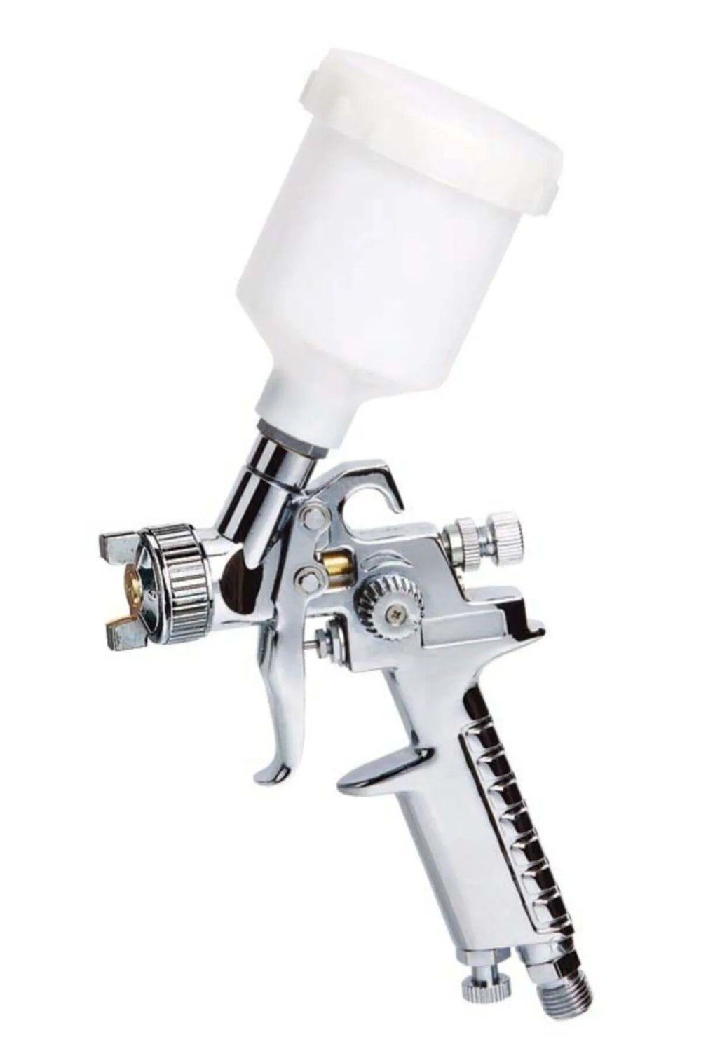 RTM H2000 Profesyonel Gölge Boya Tabancası – 125 ml HVLP Mini Boya Tabancası 0,8 mm Gümüş Kabza