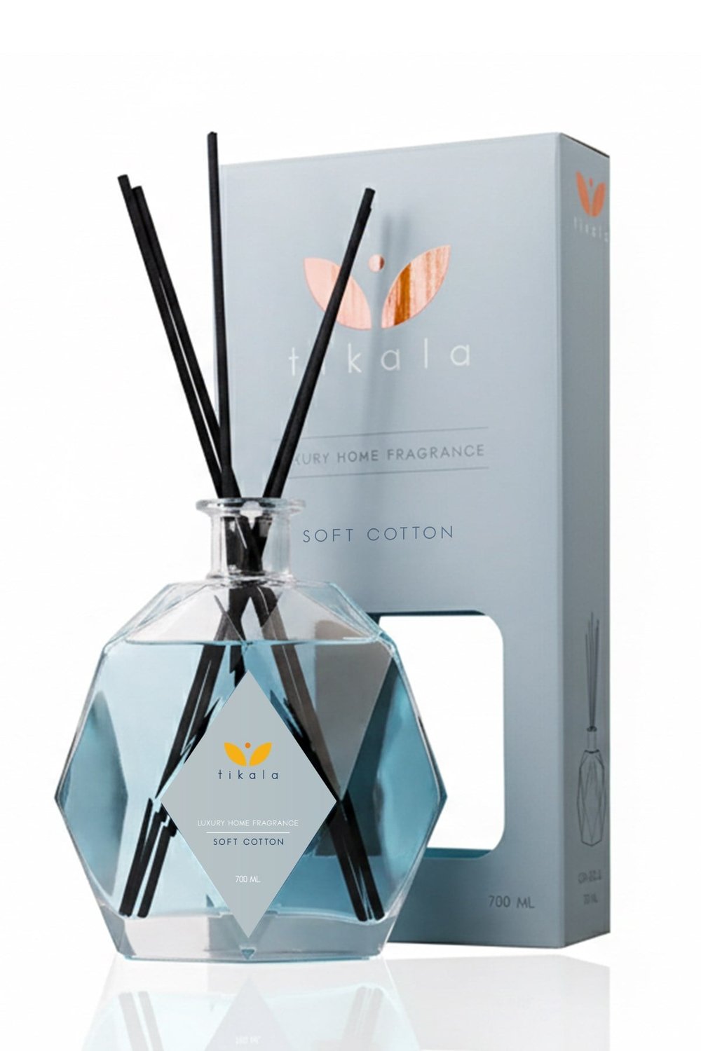 Bambu Çubuklu Kristal Oda Kokusu Soft Cotton 700 ML - Home Fragrance 700 ML Soft Cotton