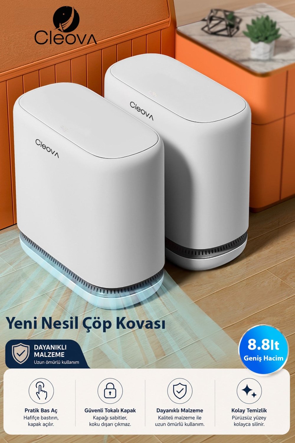 Tezgah üstü çöp kovası