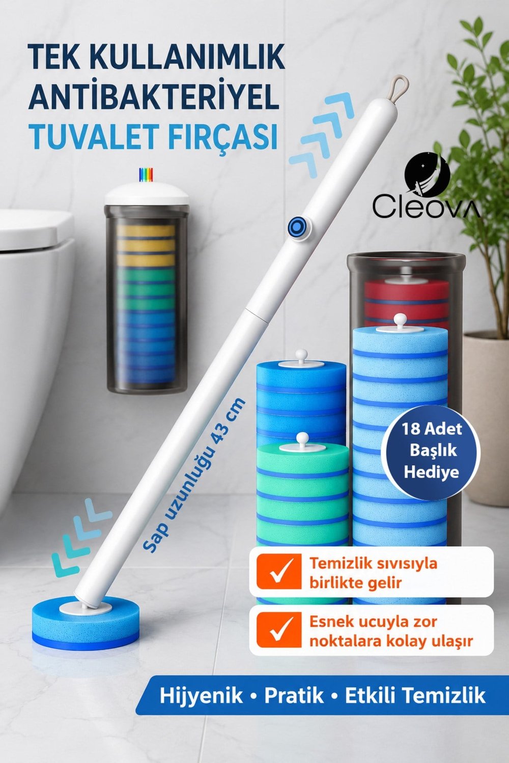 Yeni Nesil Tuvalet Fırçası Set