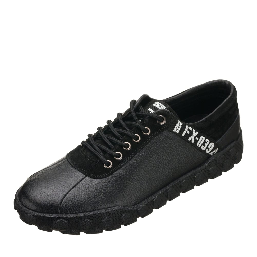 45 46 47 numara siyah erkek sneakers ayakkabı nubuk deri günlük model