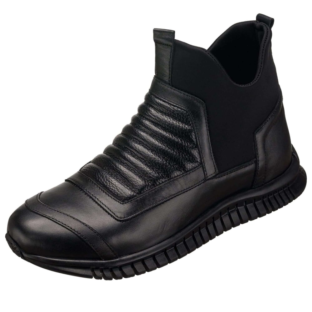 45-50 numara siyah anilin dana derisi erkek bot AG1923, Extra H kalıp ve dengeli burun formuyla önden Costo Shoes