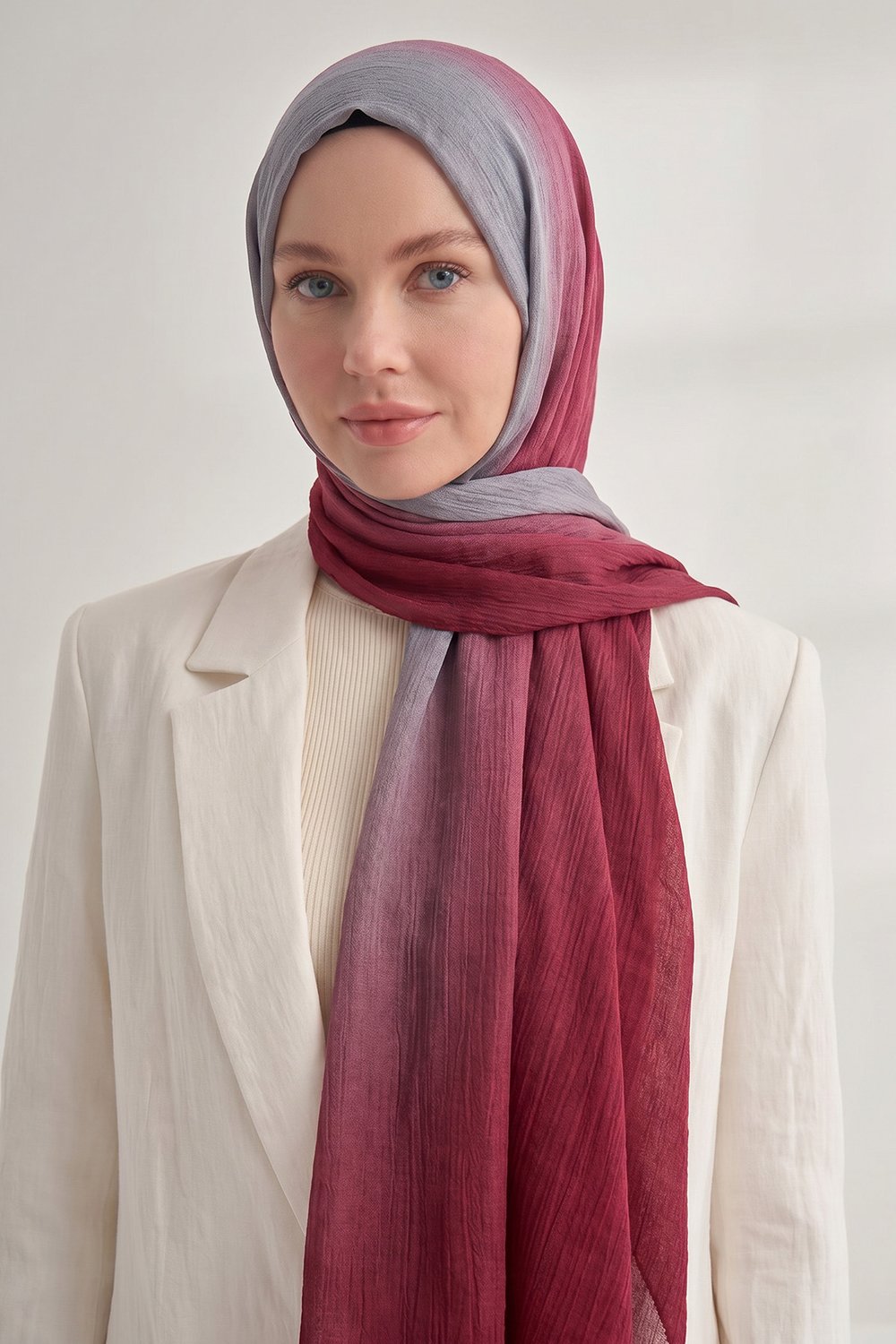  PURE COMFORT VİSKOZ ŞAL - BORDO-VİZON