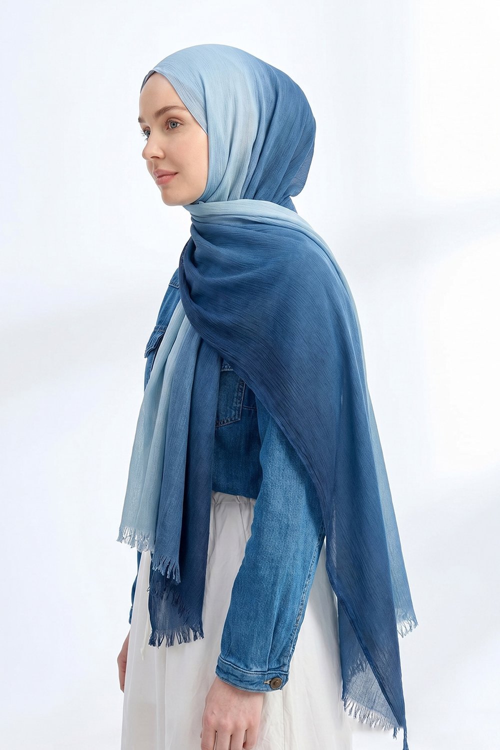  PURE COMFORT VİSKOZ ŞAL - PETROL-MENTOL