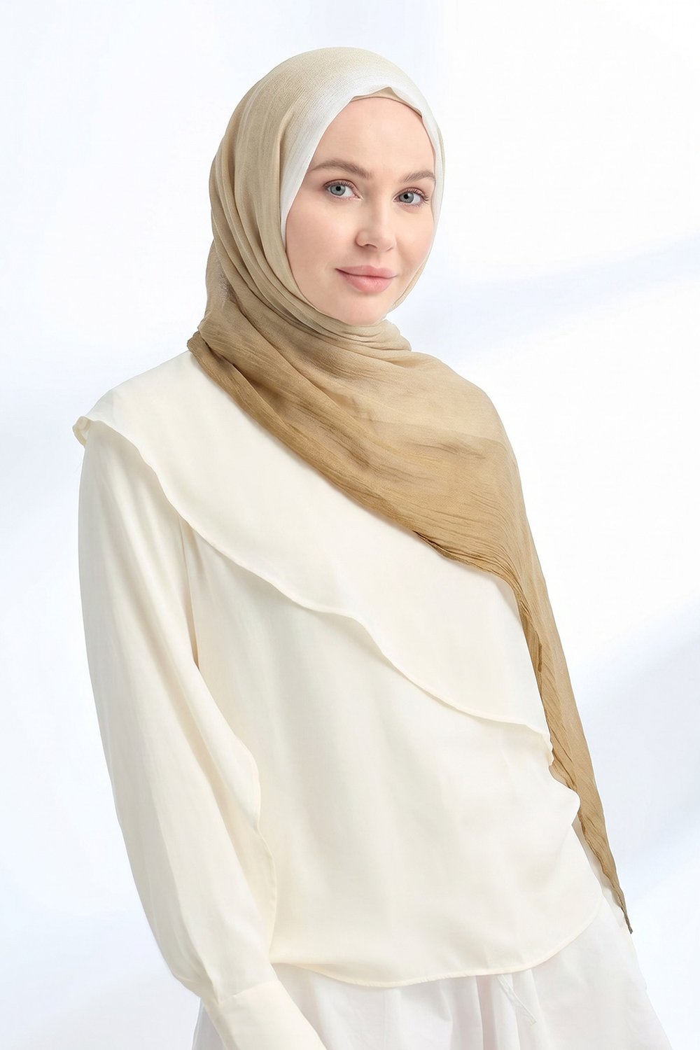  PURE COMFORT VİSKOZ ŞAL - SÜTLÜ KAHVE-KREM