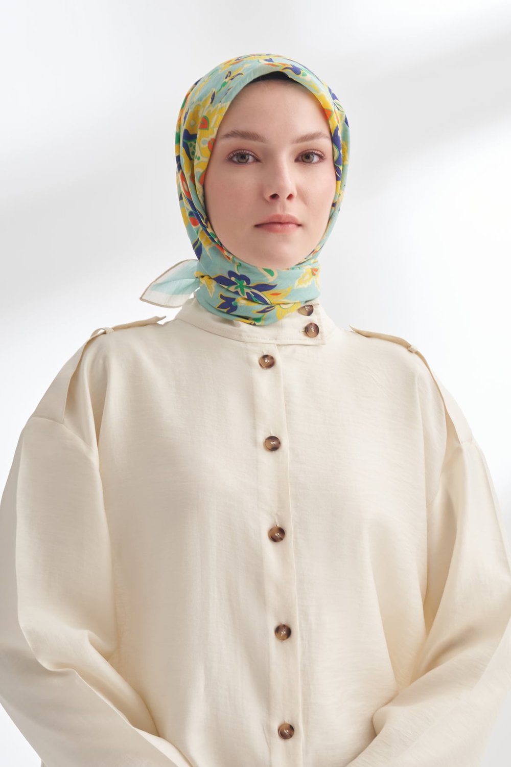 ANATOLIAN BLOOM DESEN THE TENCEL EDIT EŞARP - MİNT YEŞİLİ